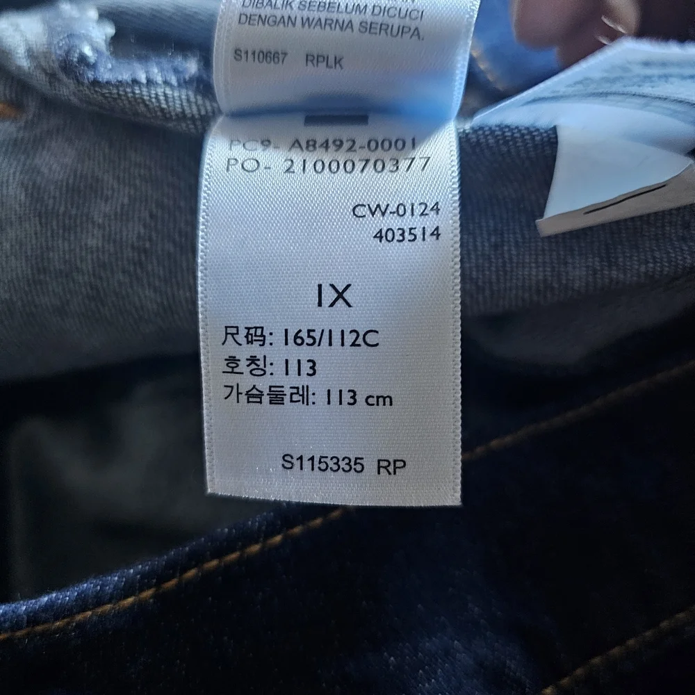 Levi's Original Trucker Denim Jacket Even Rinse Dark Blue Wash Sz 1X - Picture 7 of 7